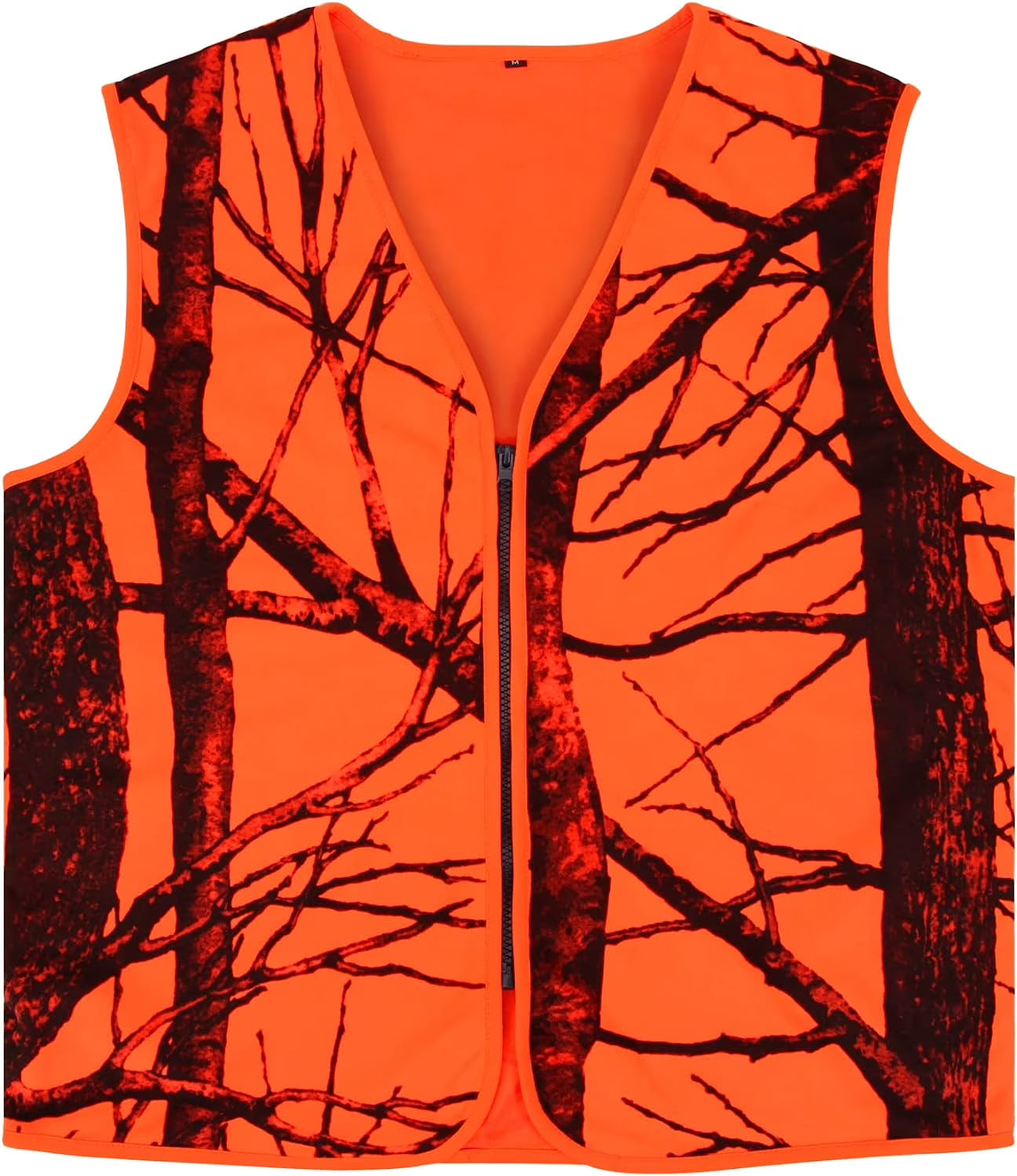 Orange Lightweight Hunting Vest with Zipper Closure (M) C75514