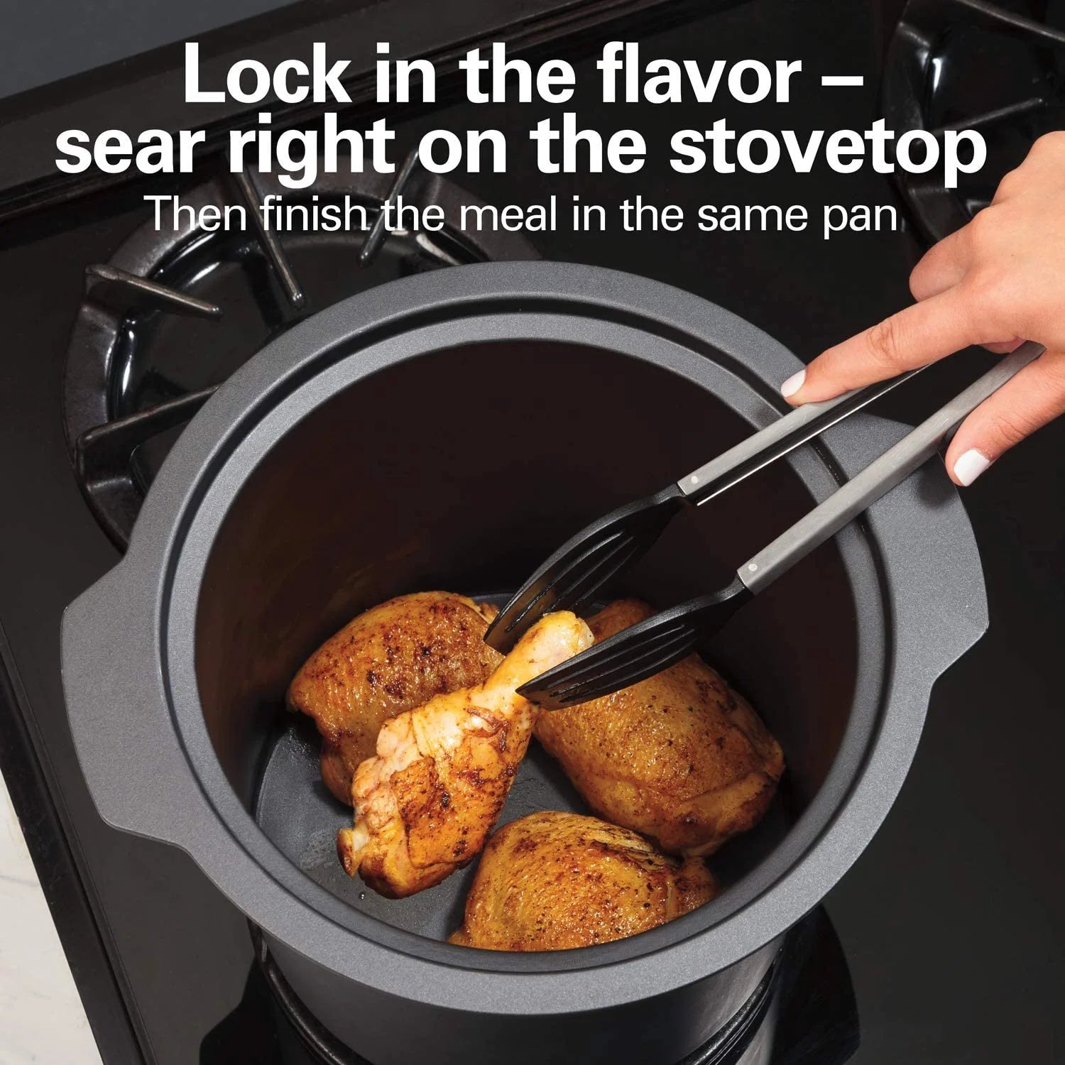 10 Quart Programmable Slow Cooker with Stovetop Safe Crock J760