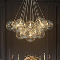 Ribbed Glass Bubble Chandelier J3133