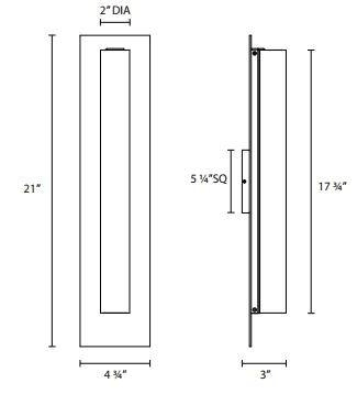Satin Nickel LED Panel Sconce I14387