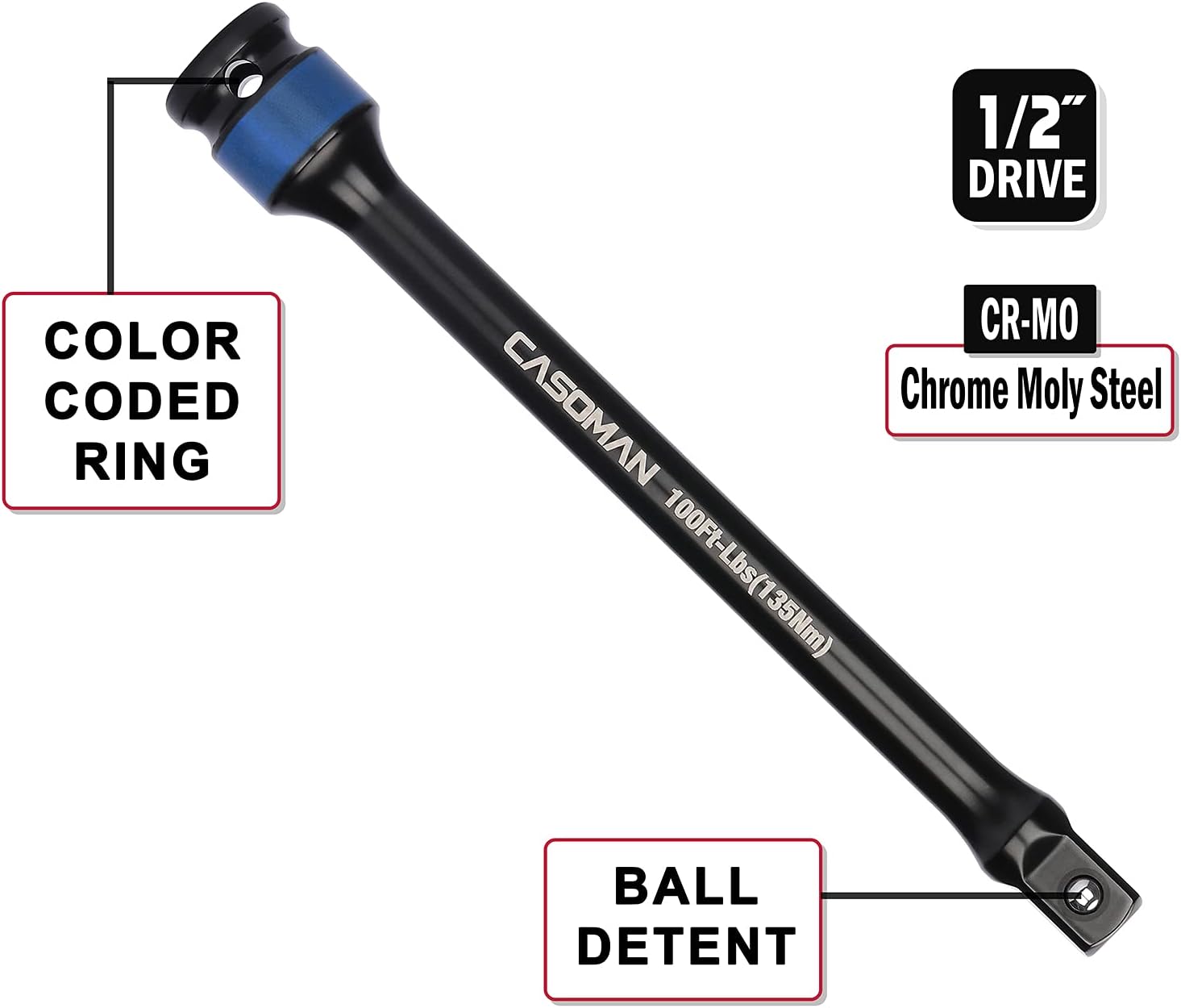 10 Piece 1/2" Drive Torque Extension Bar Set C6388
