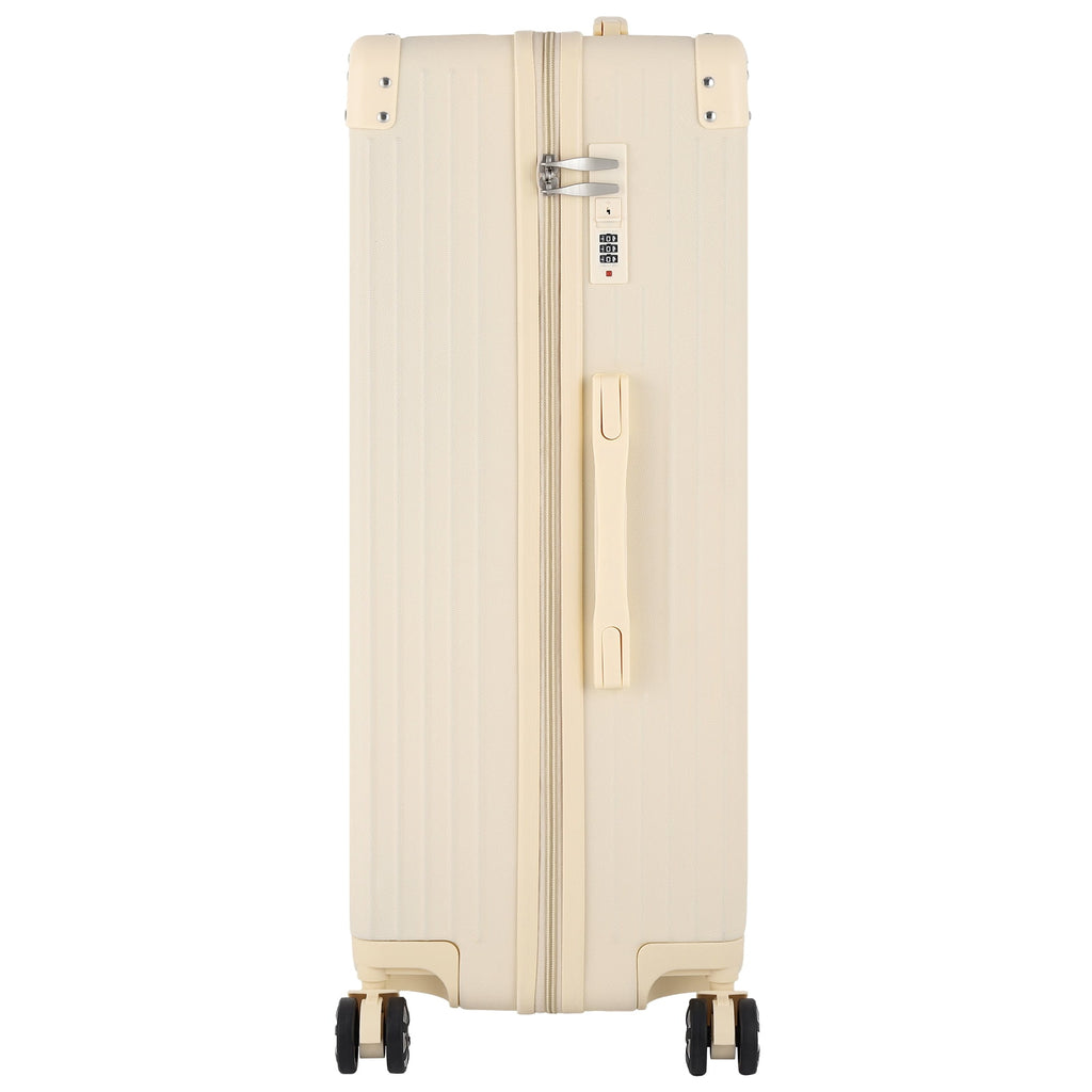 Cream Beige 5PCS Travel Luggage Set with Makeup Case J2672