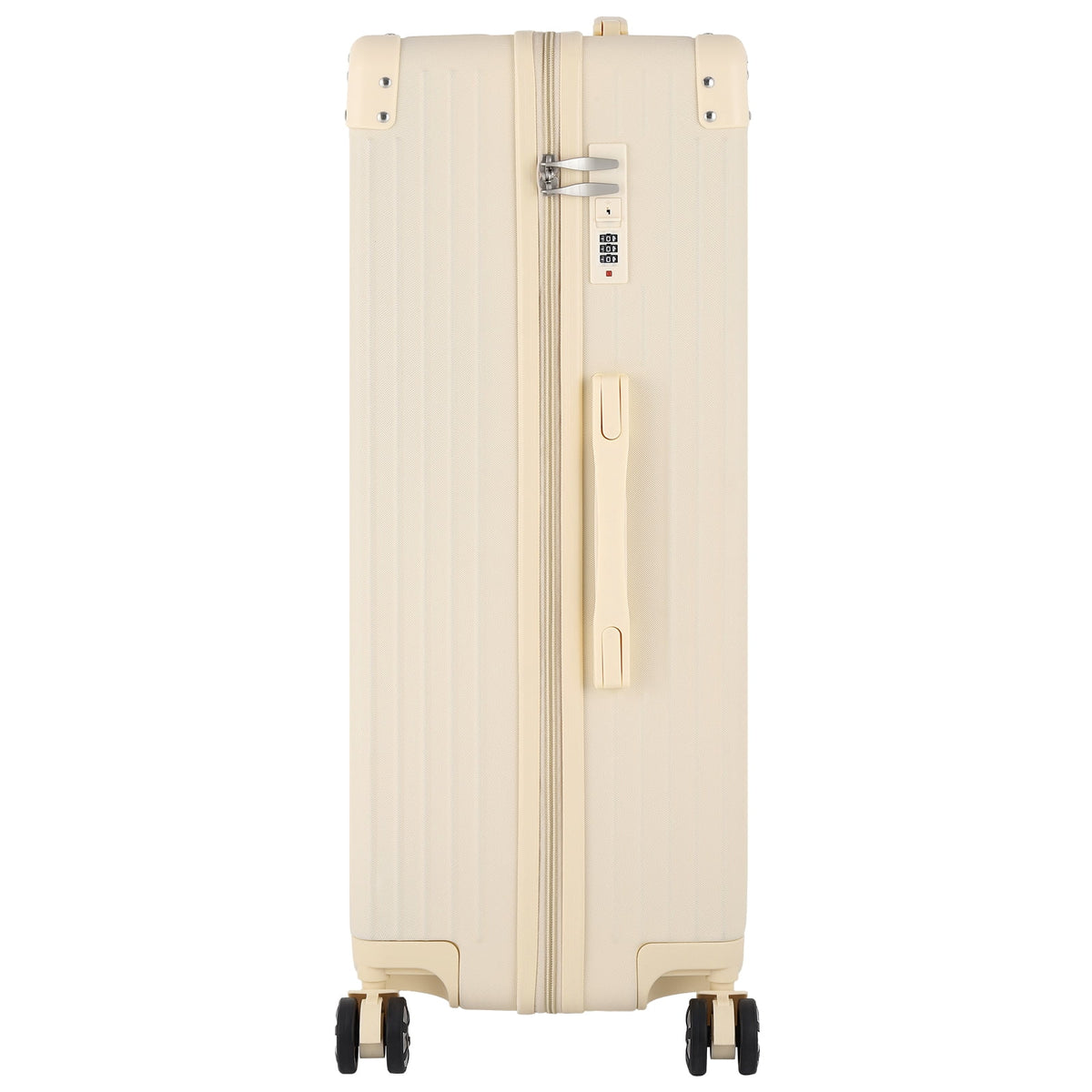 Cream Beige 5PCS Travel Luggage Set with Makeup Case J2672