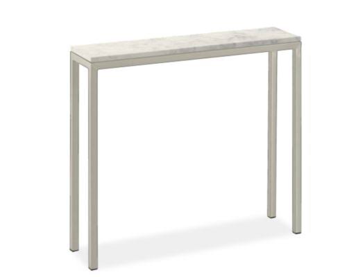 White Parsons Console Table with Quartz Top G39491