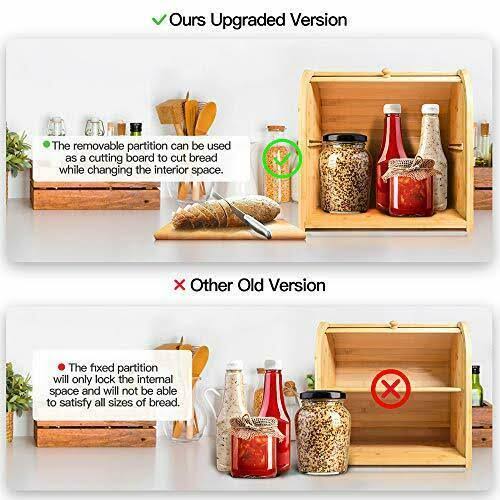 Bamboo 2 Layer Rolltop Bread Box M212