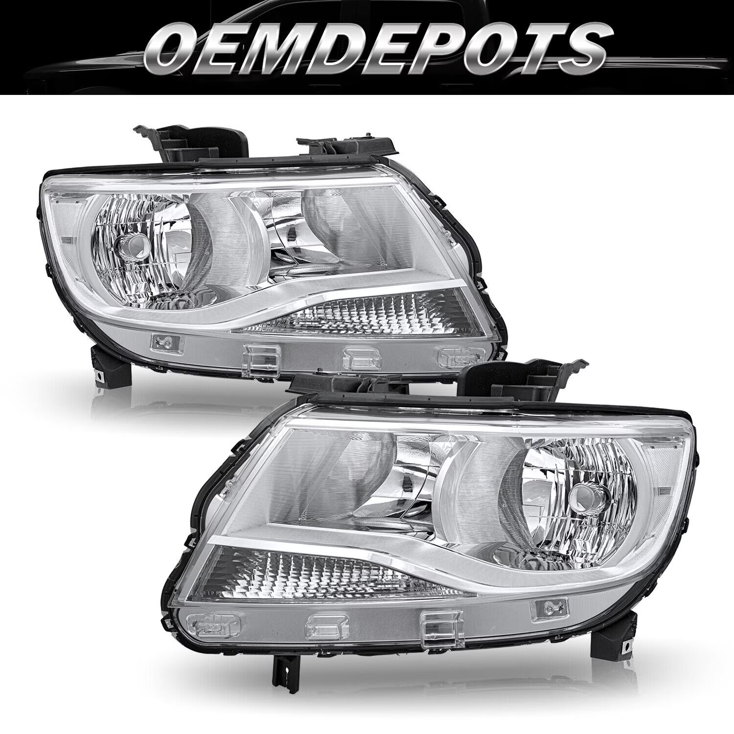 Chrome Halogen Headlights for Chevy Colorado P460