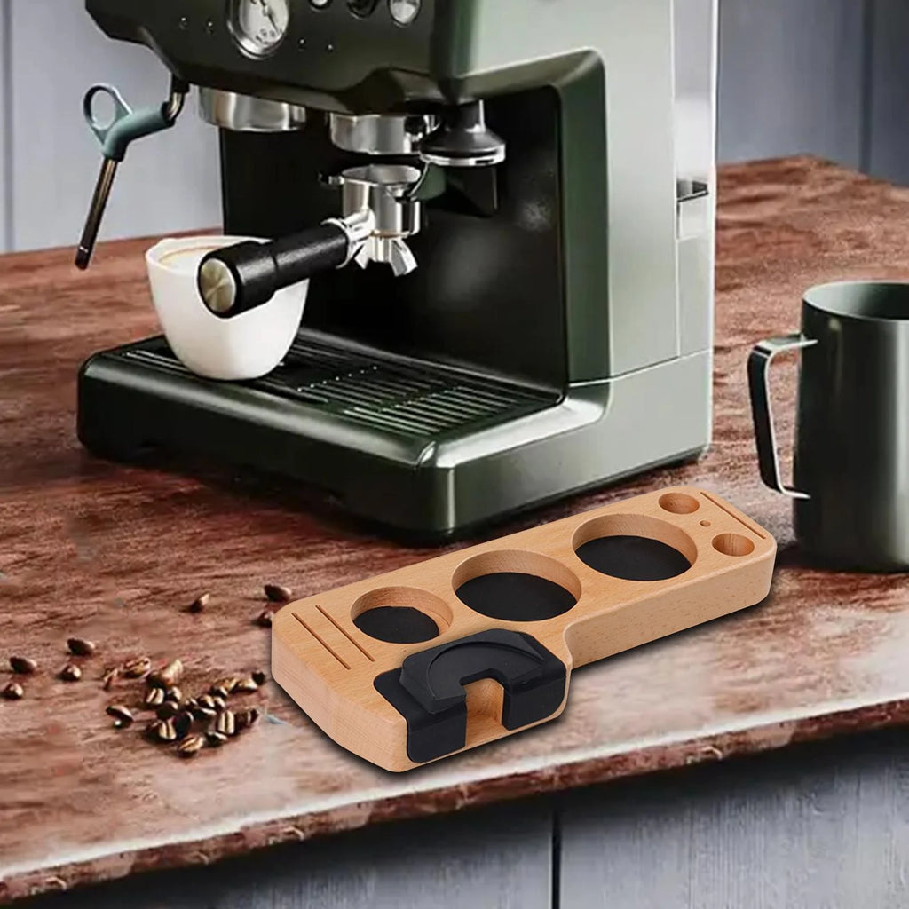 Coffee Tamping Station Espresso Tamper Holder Wooden 58mm I714