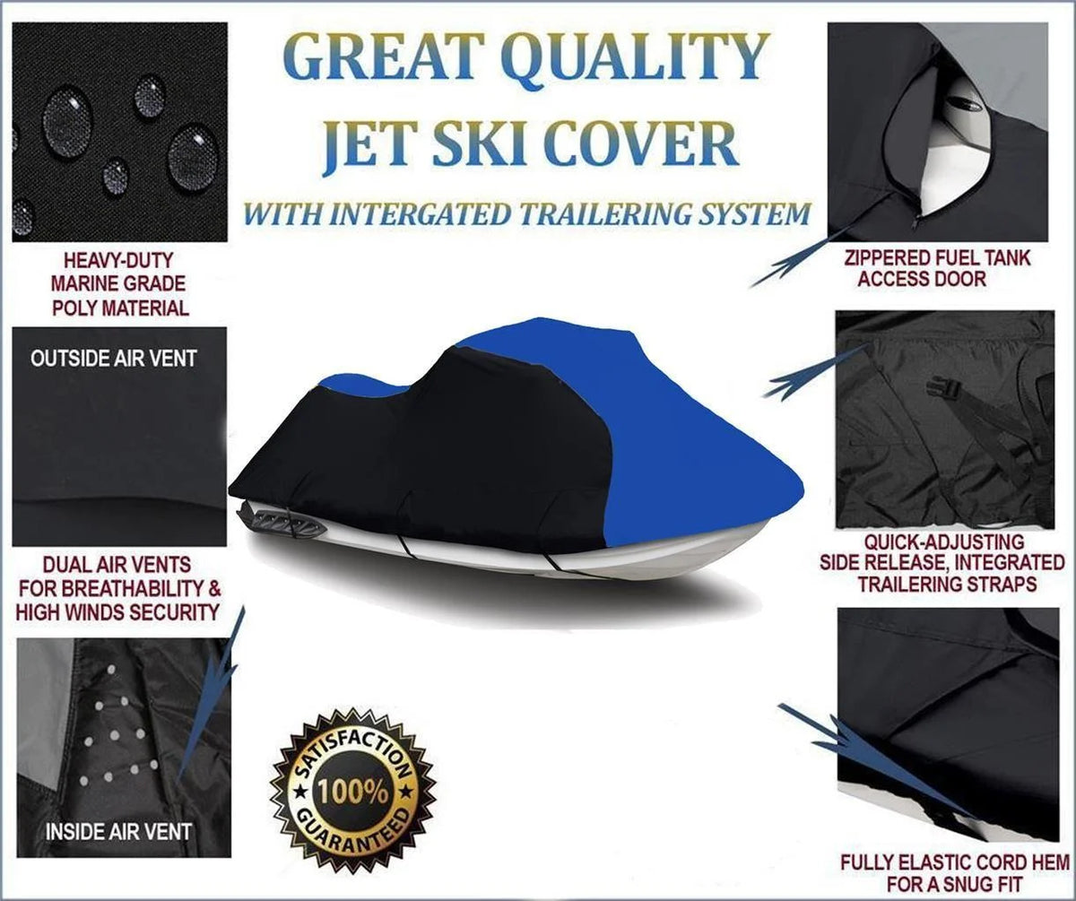 Heavy-Duty Trailerable Cover for Jet Ski PWC 1-2 Seater N4929