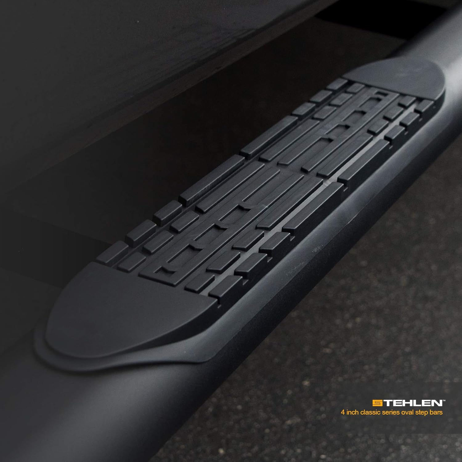 4 Oval Side Step Nerf Bars Matte Black M835
