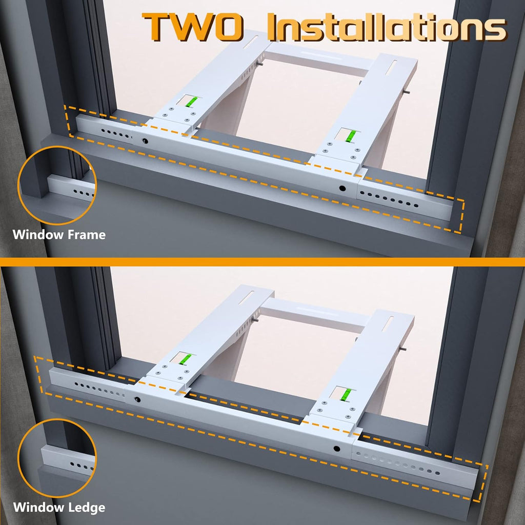 Drill-Less Window Air Conditioner Bracket, Heavy Duty, Up to 200lbs, Pack of 2 U8235