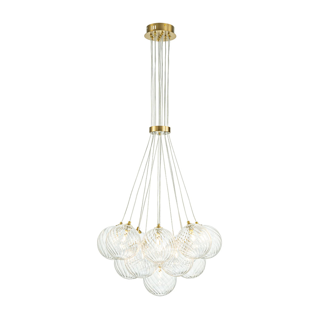 Ribbed Glass Bubble Chandelier J3133