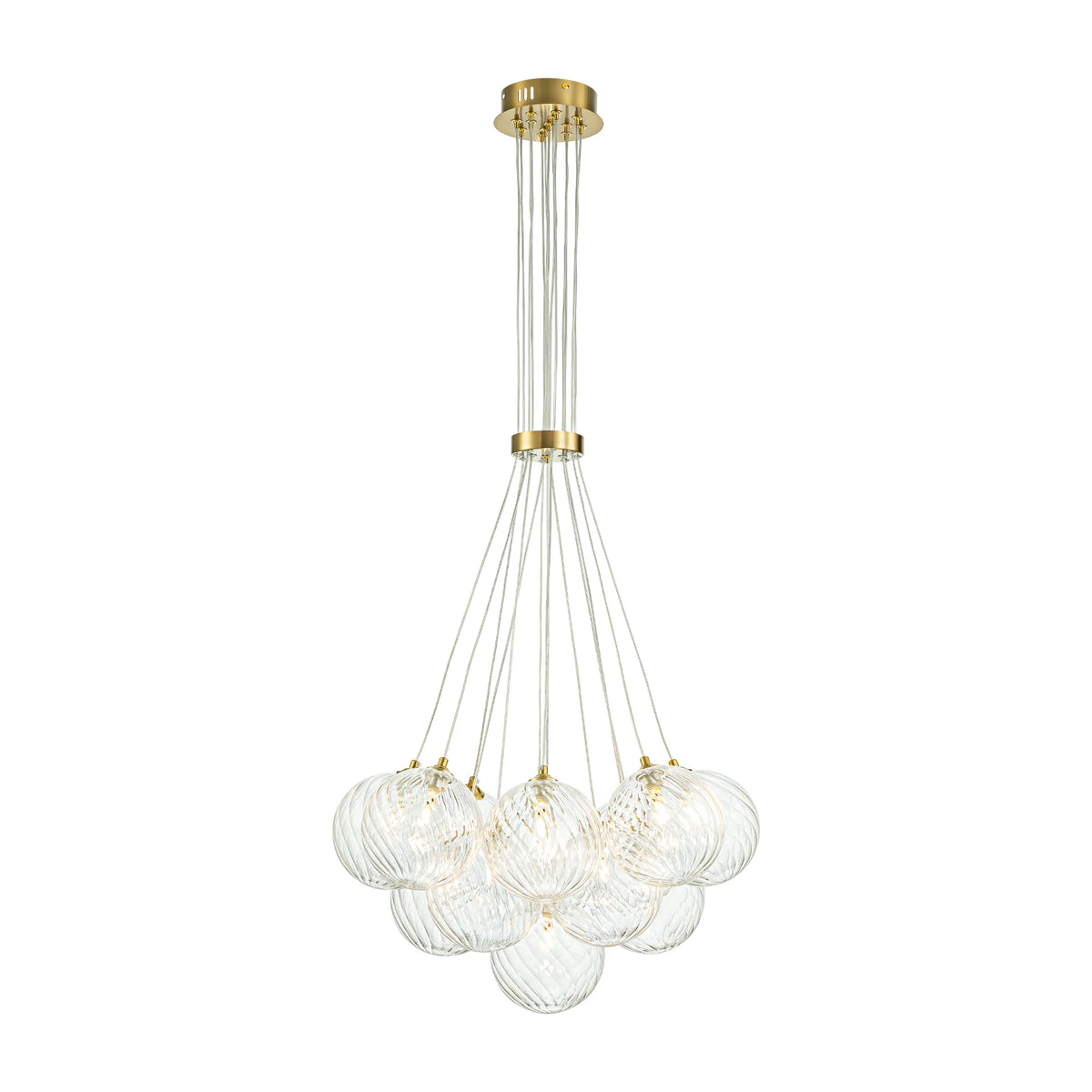 Ribbed Glass Bubble Chandelier J3133