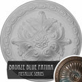 Hand-Painted Bronze Blue Patina Ceiling Medallion J336759