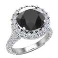 14K White Gold Halo Engagement Ring 5.50 Carat H105272