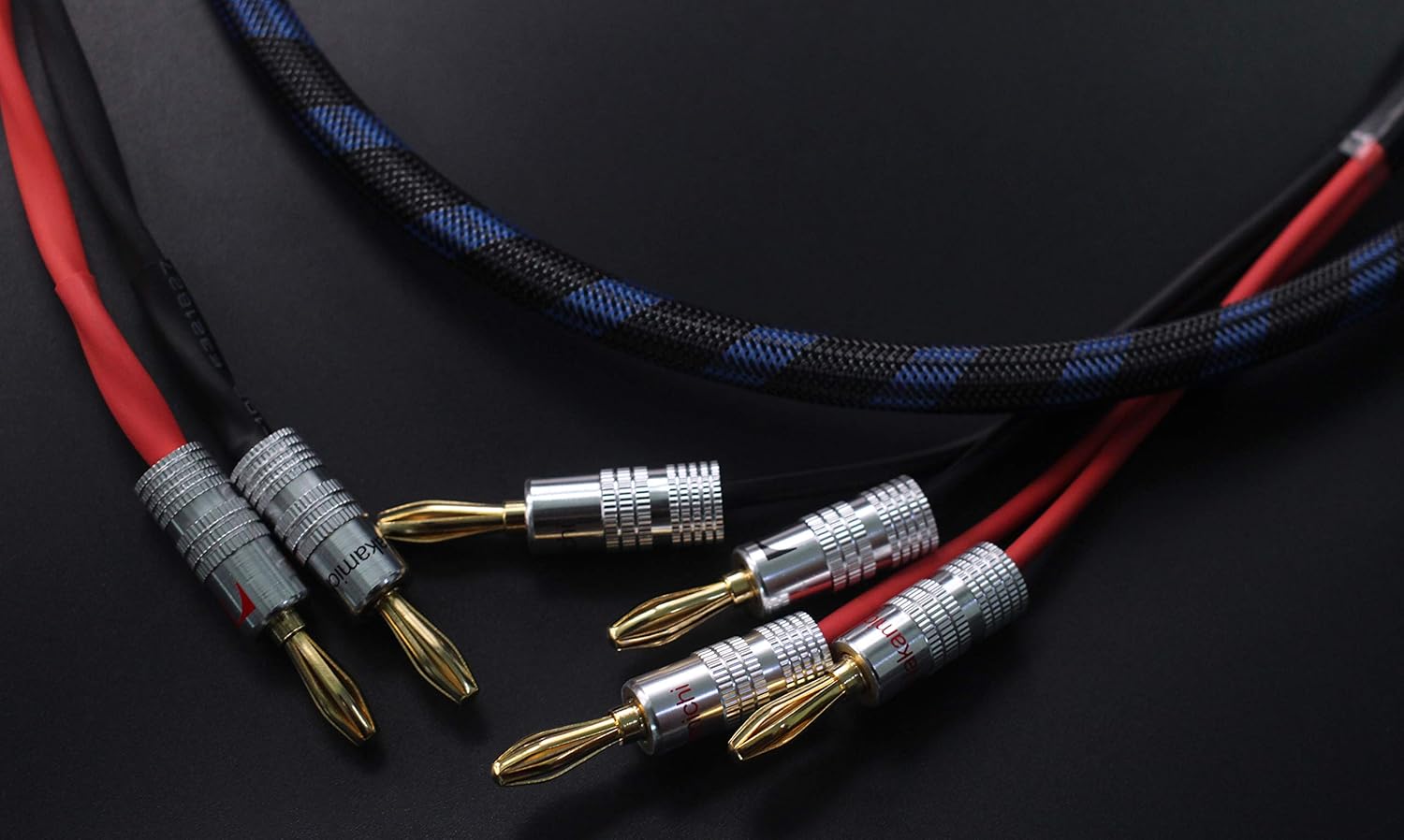 1pair Set Bi-Wire Speaker Cable (3M(9.84ft)) Pack of 2 E983975