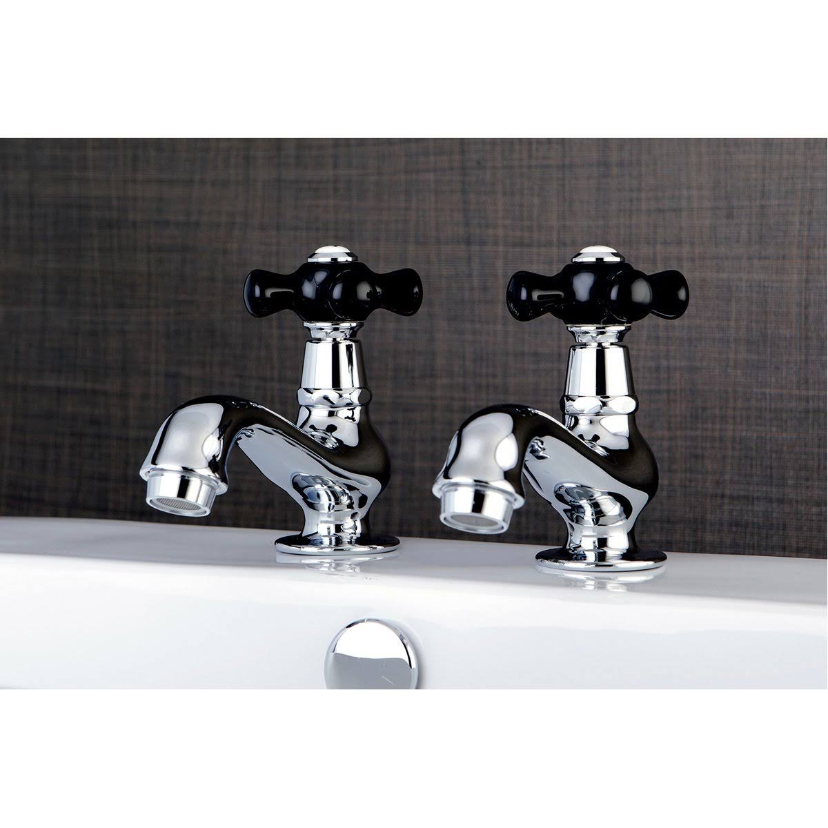 Polished Chrome Basin Tap Faucet with Cross Handle A990228