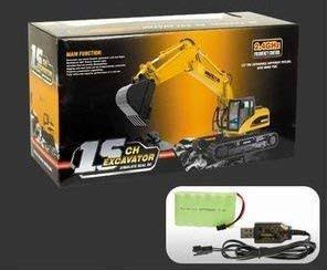 Die-Cast 15 Channel Remote Control Excavator Tractor Toy with Lights H235