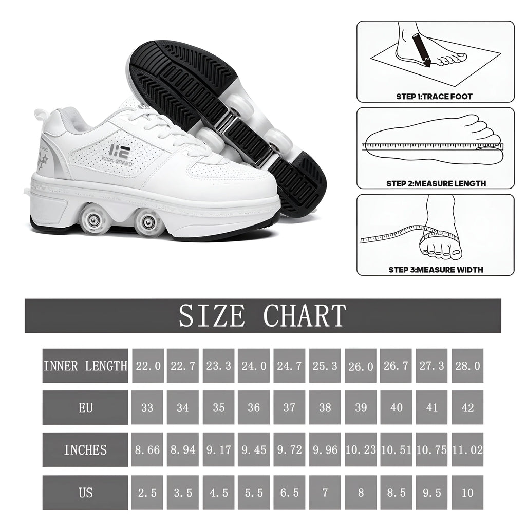 Roller Skate Shoes 2-in-1 Invisible Roller Skates U742190