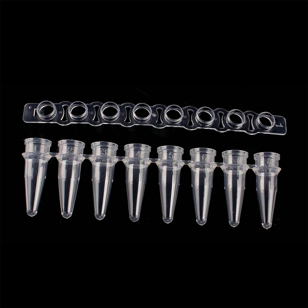PCR 0.2ml Thin Wall Flat Cap Strip of 8 Tubes, Pack of 125 T82300