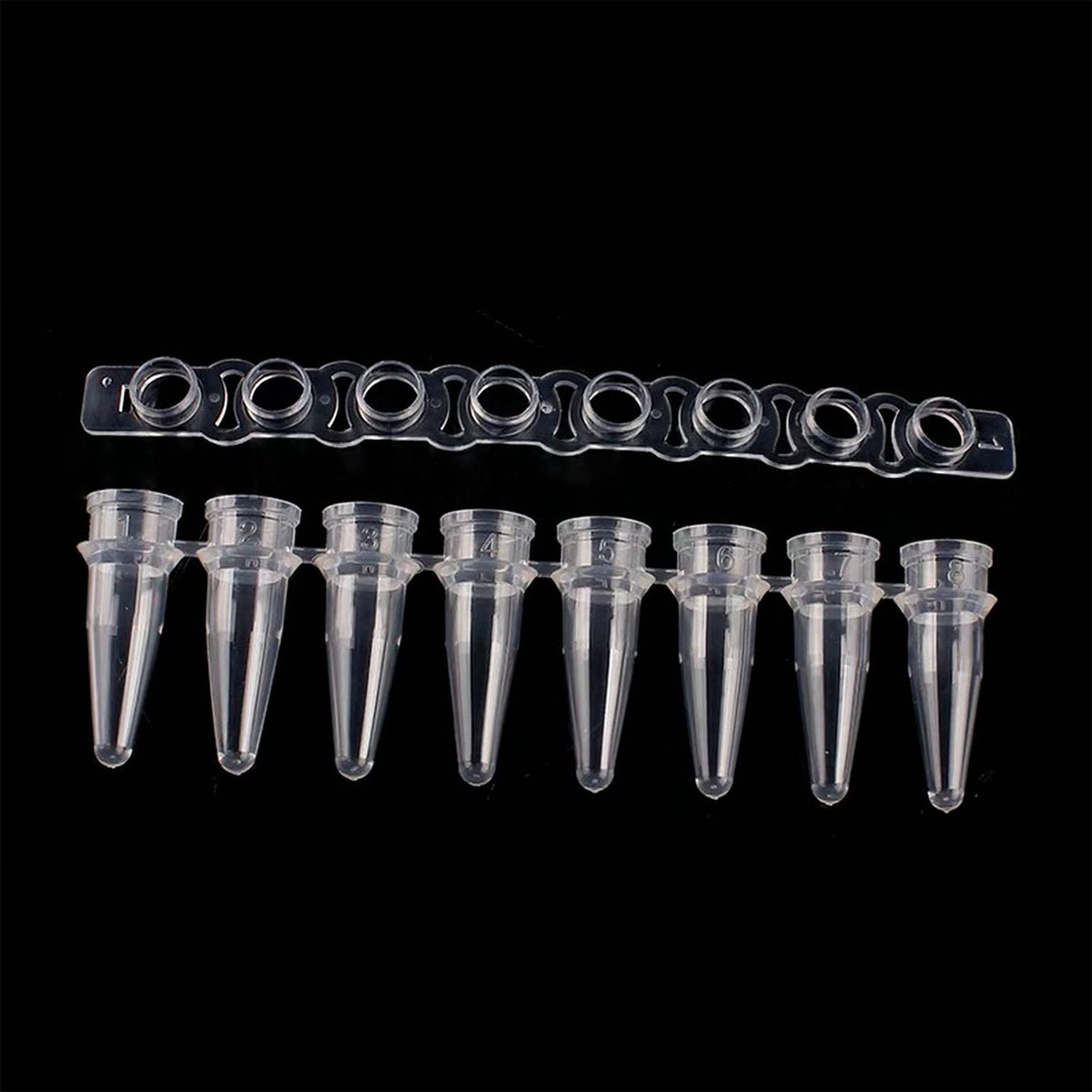 PCR 0.2ml Thin Wall Flat Cap Strip of 8 Tubes, Pack of 125 T82300