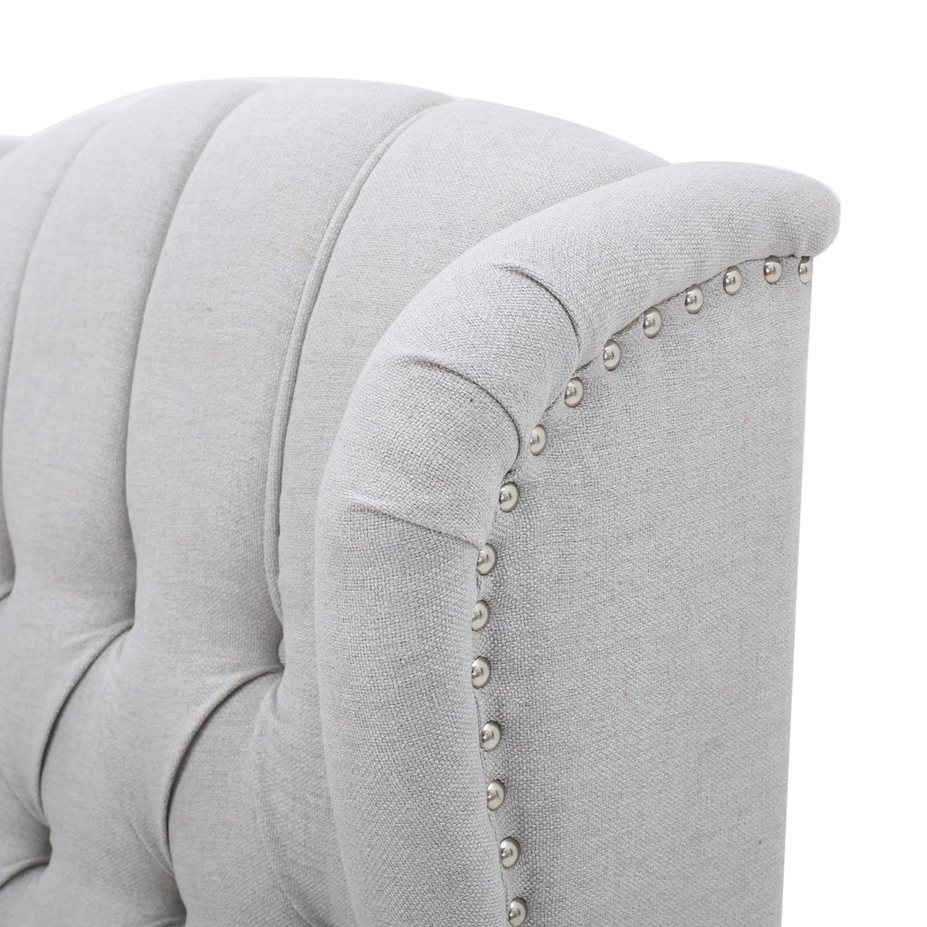Light Gray Fabric Pushback Recliner, Set of 2 T6711