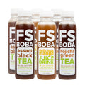 Assam Black, Hojicha Green, Mango Juices with Crystal Boba, 6-Pack of 12oz Bottles J336542