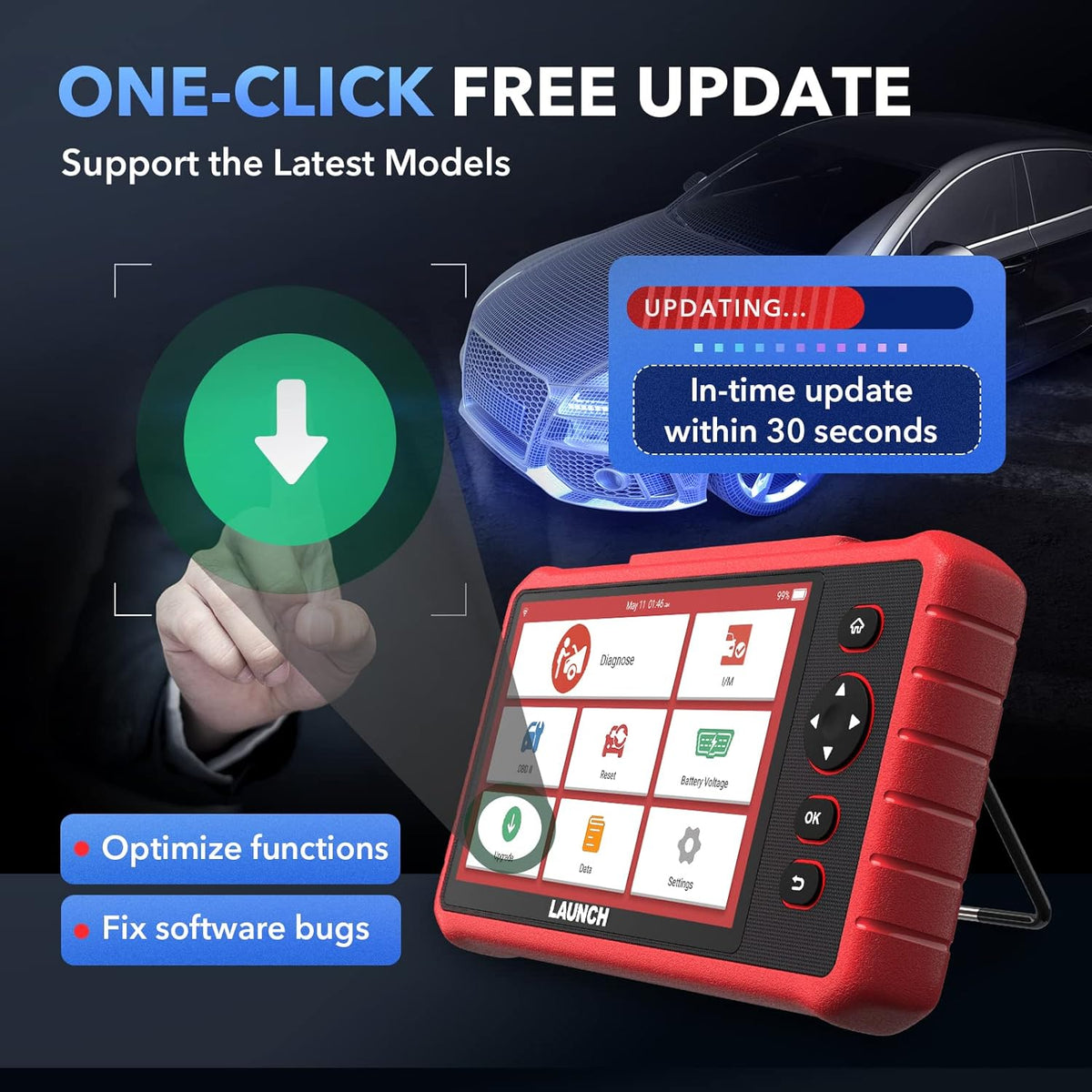 OE-Level All Systems Diagnostic Scan Tool with 26+ Reset Services M498