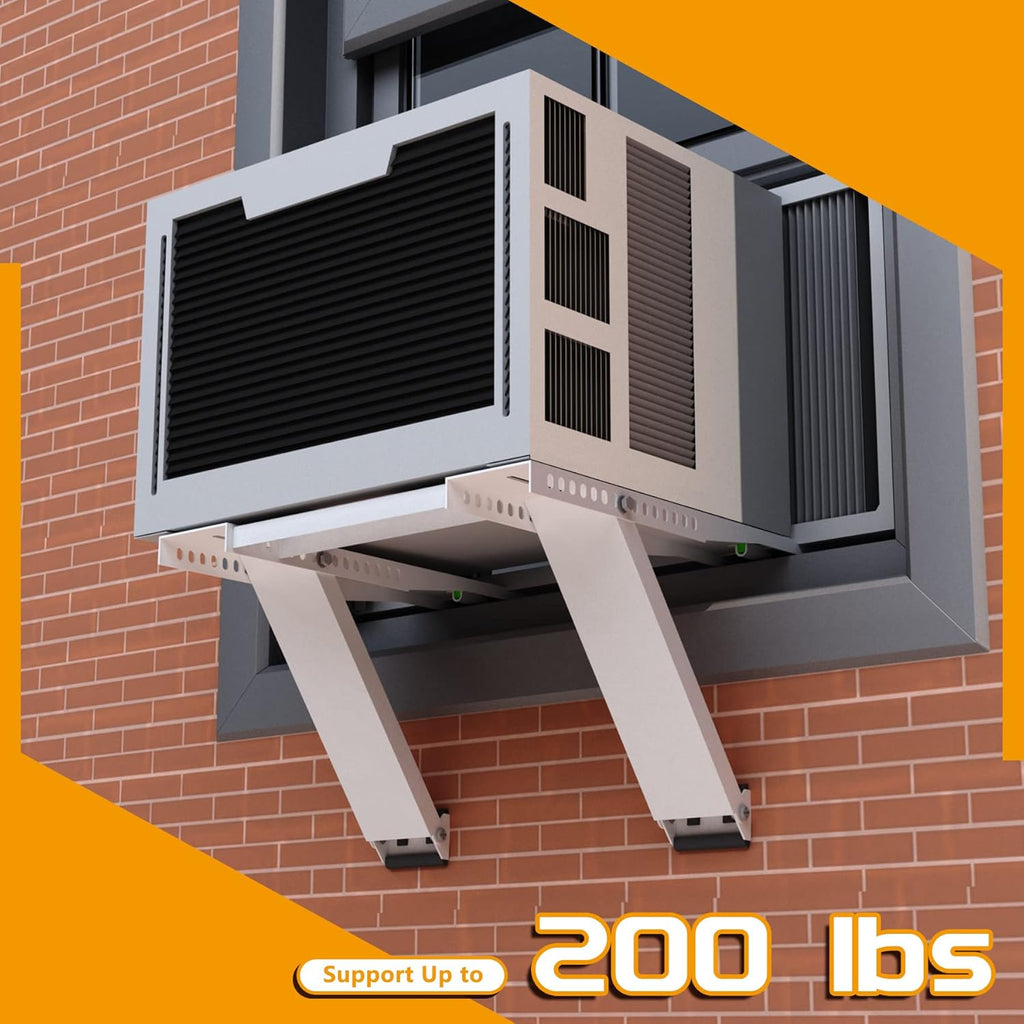 Drill-Less Window Air Conditioner Bracket, Heavy Duty, Up to 200lbs, Pack of 2 U8235