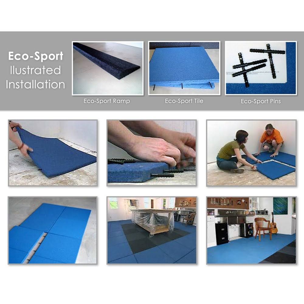 Green 18 Pack Interlocking Flooring Tiles W478308