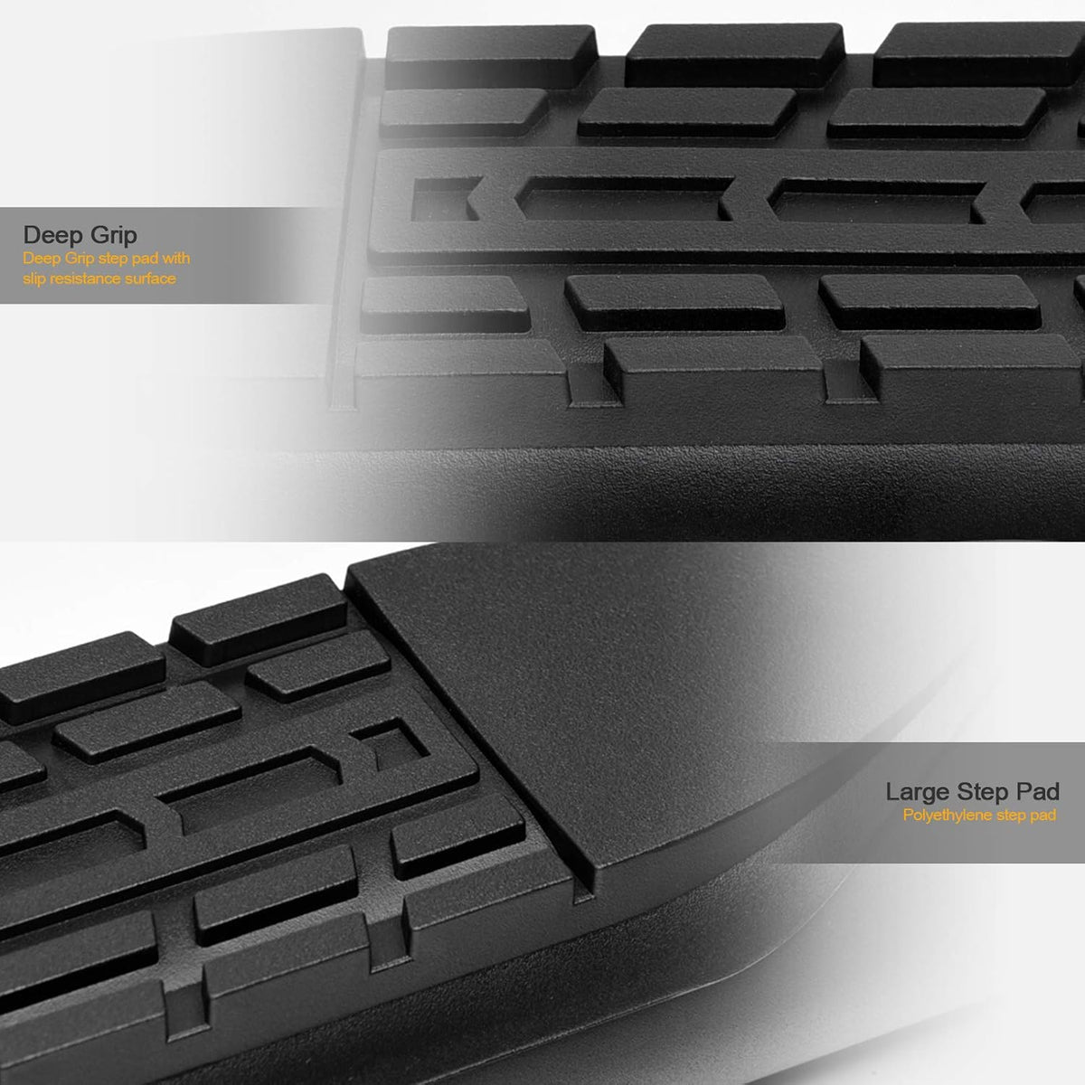 4 Oval Side Step Nerf Bars Matte Black M835