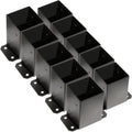 4×4 Post Base Brackets 10 Pcs Matte Black R5084