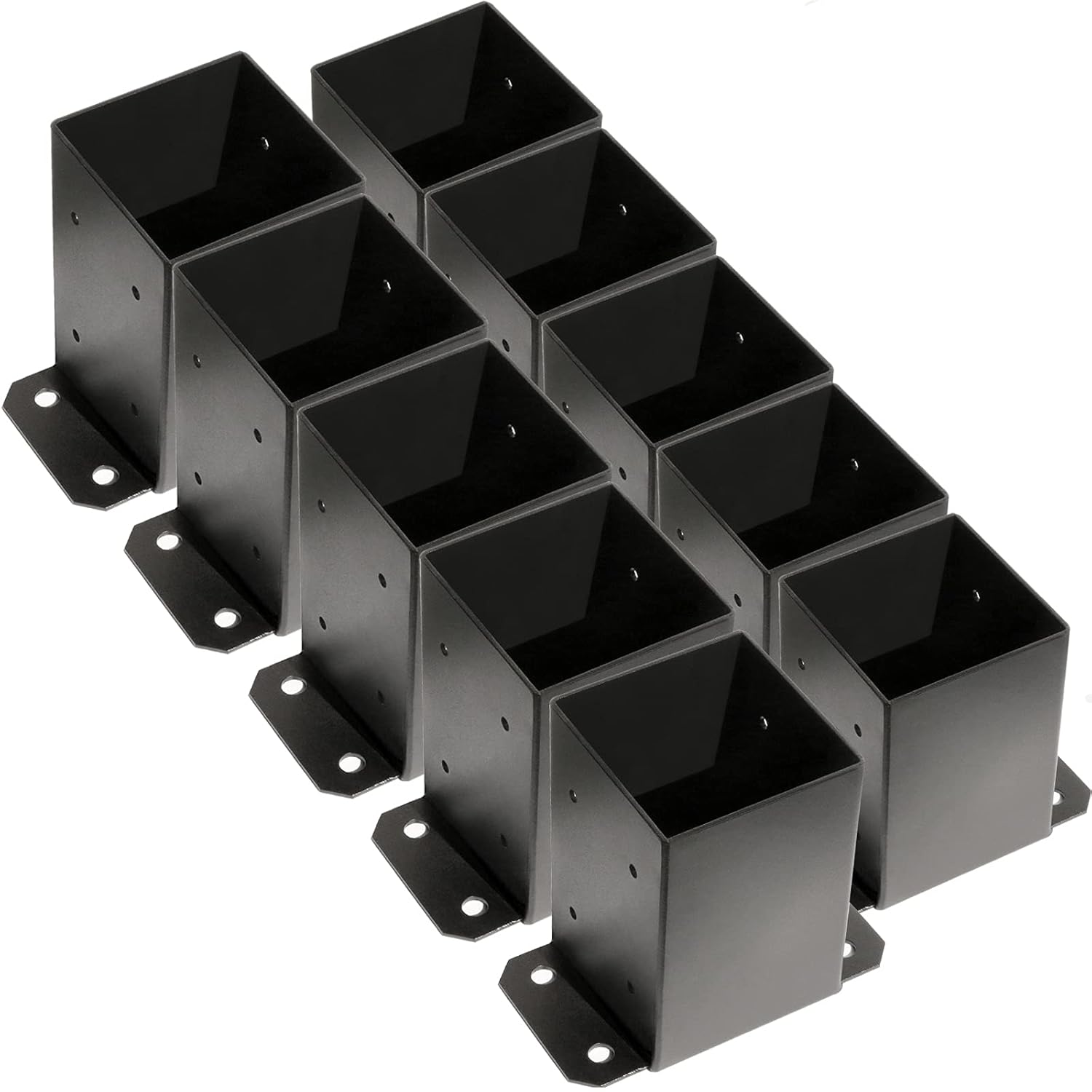 4×4 Post Base Brackets 10 Pcs Matte Black R5084
