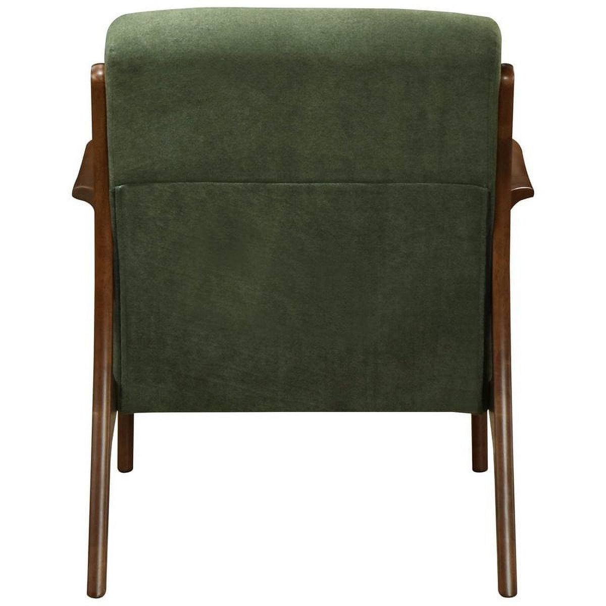 Mid-Century Fabric Arm Chair in Studio Dark Green/Dark Walnut W556325