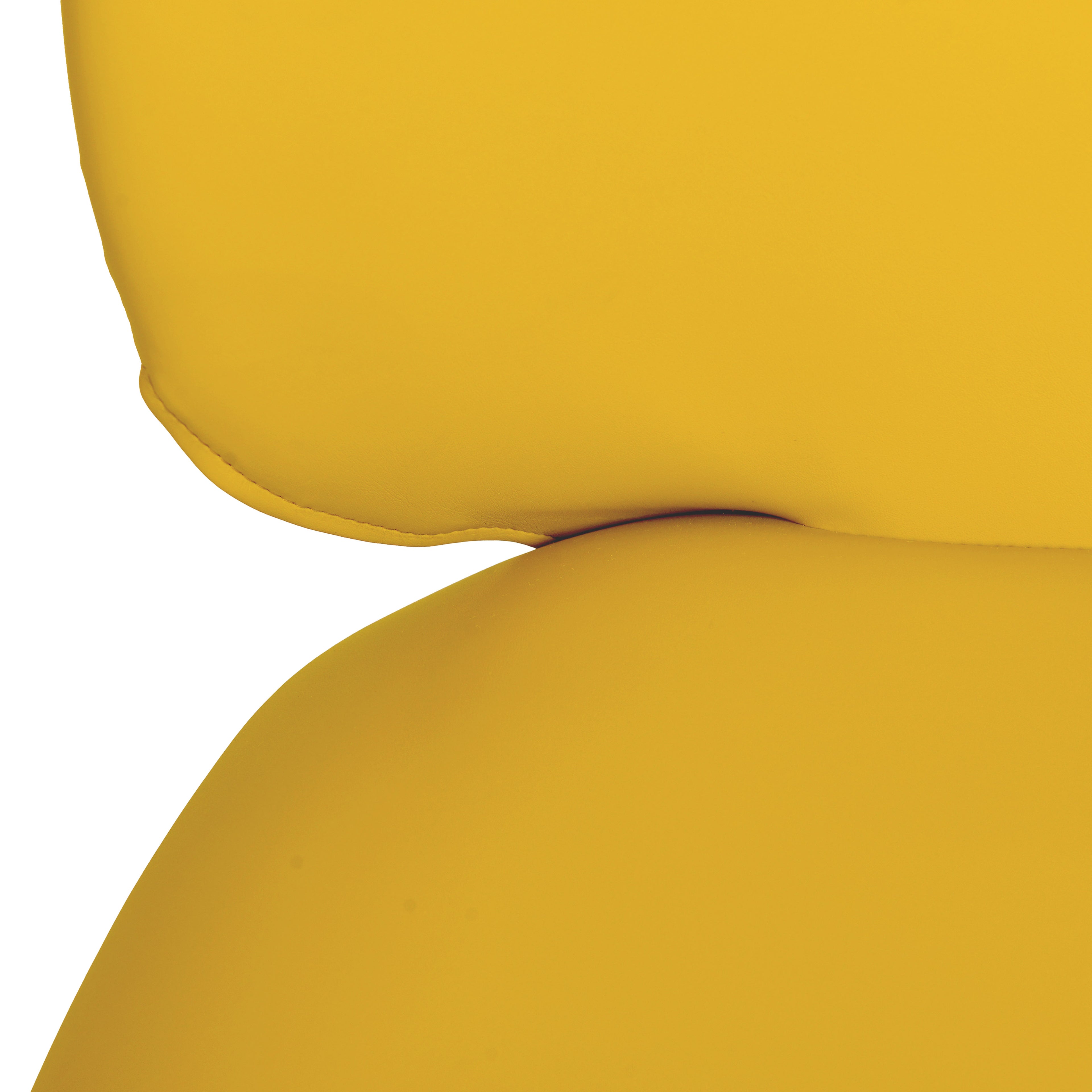 Yellow Vegan Leather Kitchen Chairs Set of 2 X35727