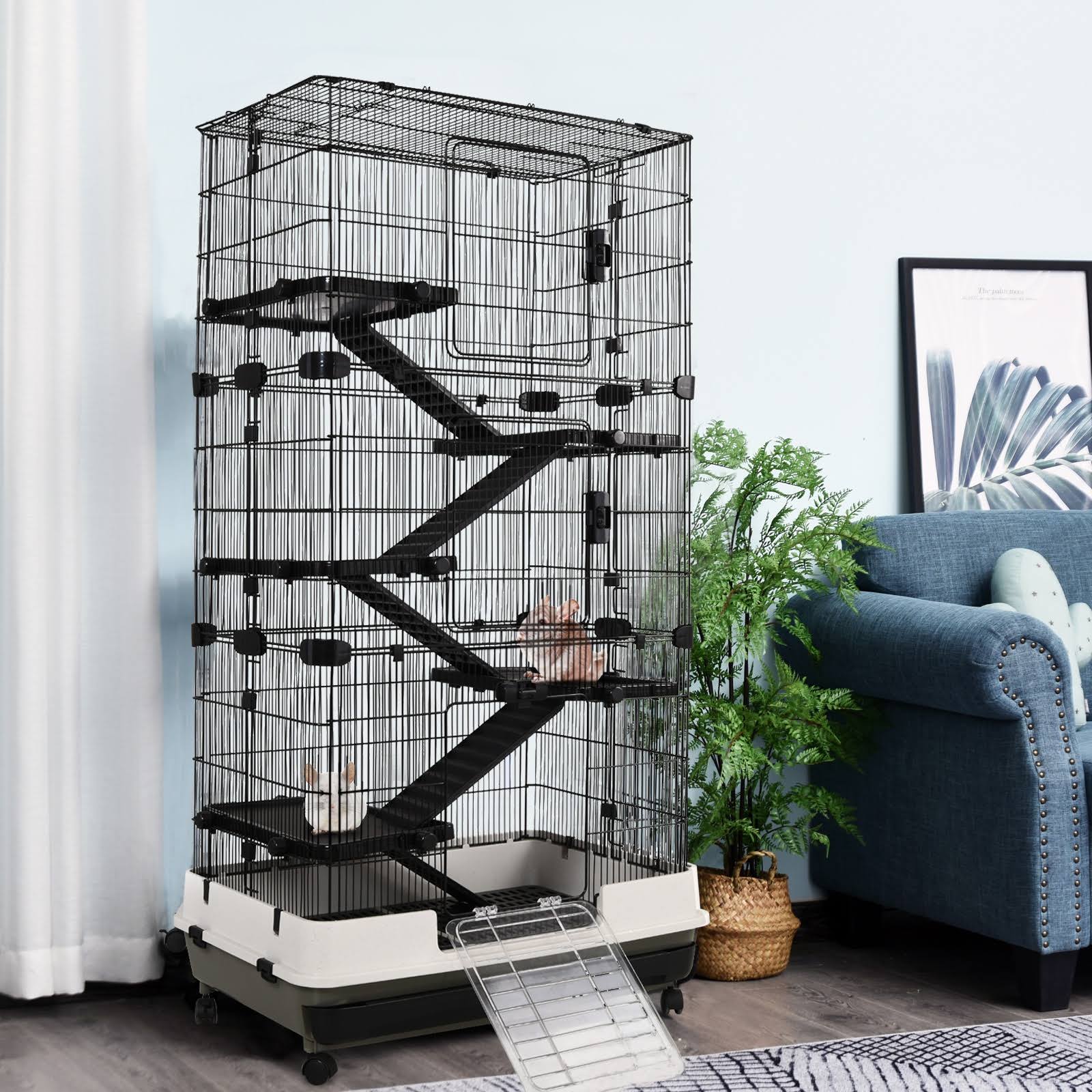 5-Tier Rolling Small Animal Rabbit Cage S901
