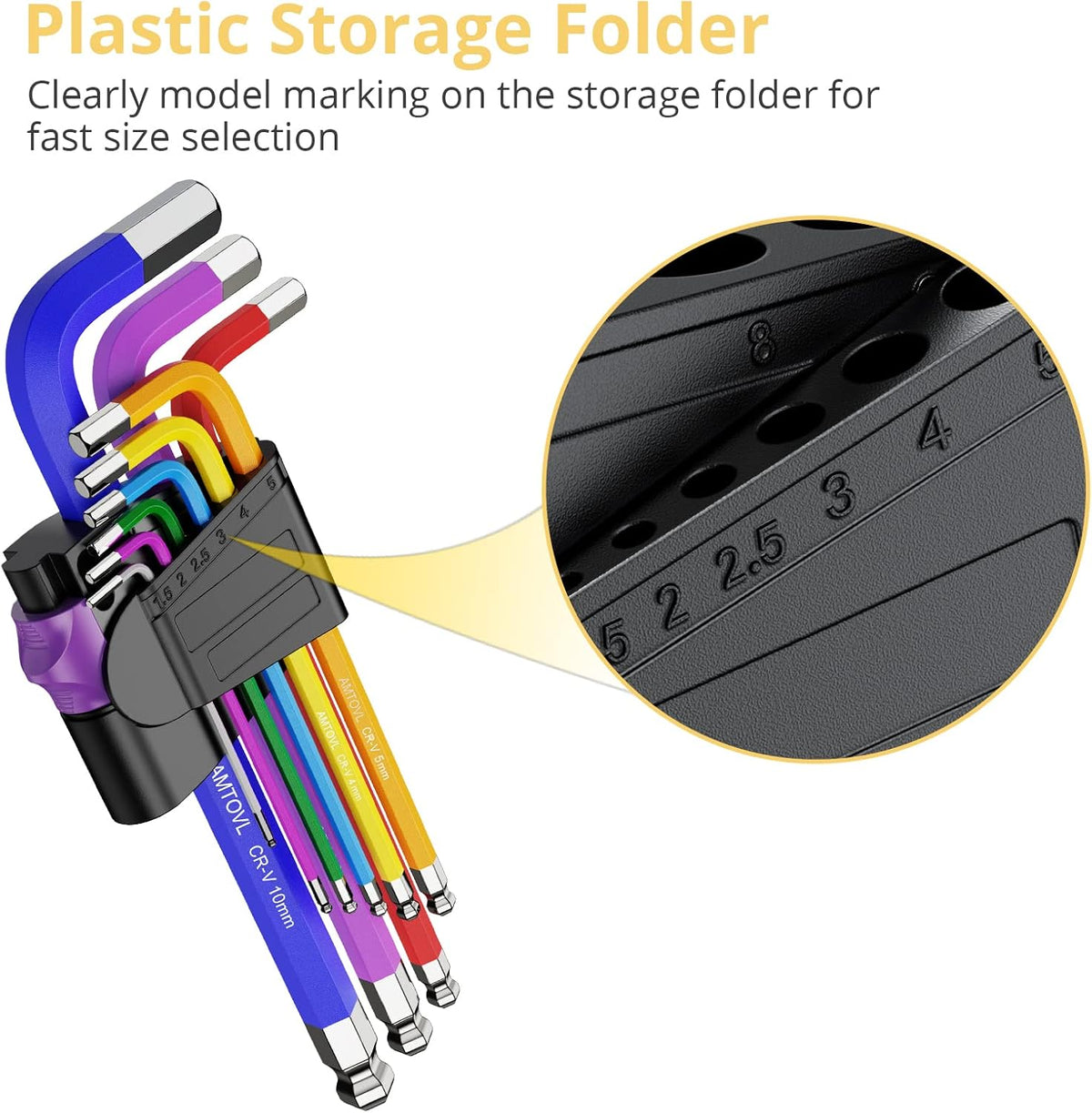 29PCS Metric Inch Hex Key Set with T-Handle D30317