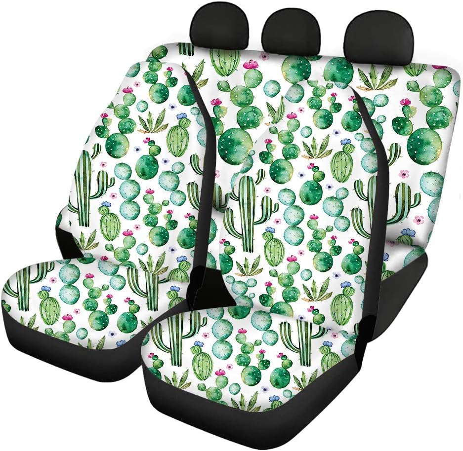 Wolf Print Car Seat Cover Full Set Universal Fit Bucket Seat and Bench Seat Protectors Pack of 3 F576169