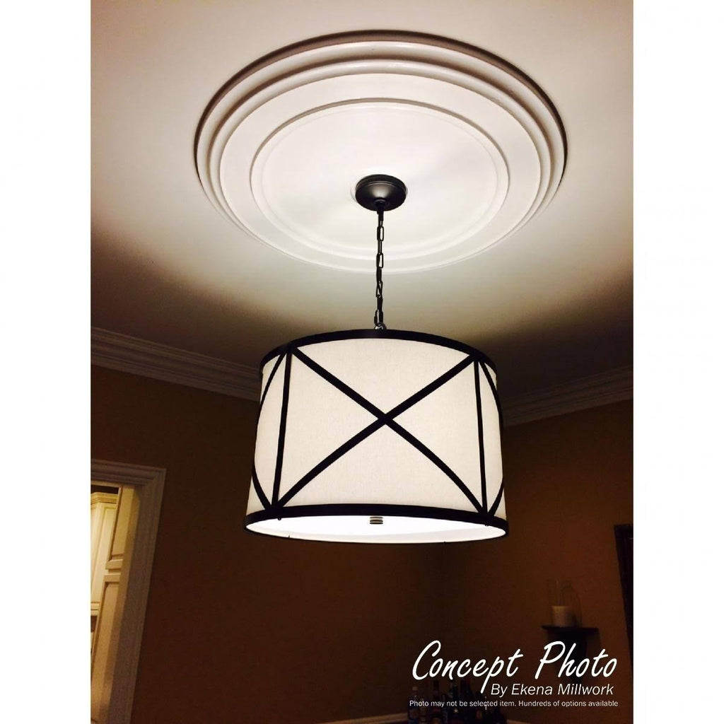 23 1/2x22OD x 3 7/8x22ID x 1x22P Hand-Painted Rubbed Bronze Ceiling Medallion K416