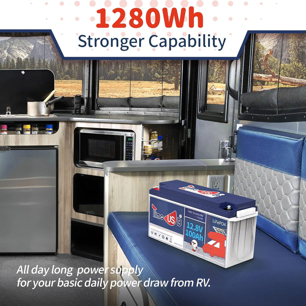 12V 100Ah LiFePO4 Battery with 100A BMS T477