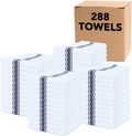Blue Stripe 100 Percent Cotton Kitchen Towels U77955