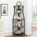 Oak 5-Tier Corner Bookshelf M493