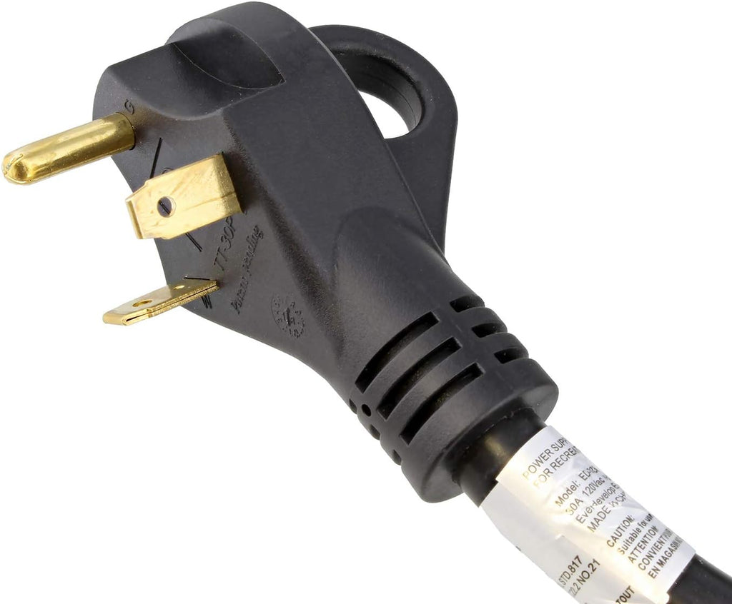30A 25ft RV Power Cord with Grip Handle & Indicator Light, Pack of 2 Y369477