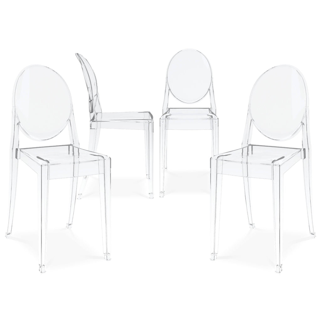 Clear Ghost Side Chair Set of 4 R310452