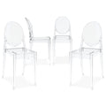 Clear Ghost Side Chair Set of 4 R310452
