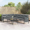 Anthracite Steel and Textilene Patio Corner Sofa M21843
