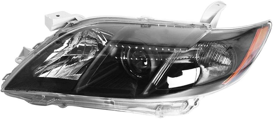 Black Polycarbonate Projector Headlamps Pair Set for 2007-2009 Toyota Camry A370834