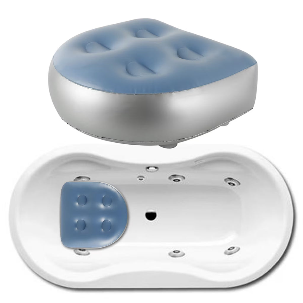 Spa and Hot Tub Booster Seat Pad with Suction Cup, Back Support Bath Spa Pad Soft Inflatable Massage Cushion V818336