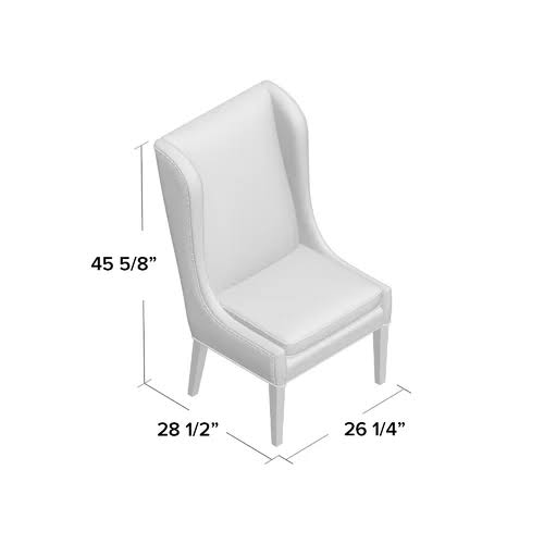 Charcoal Polyester Wingback Chair M691