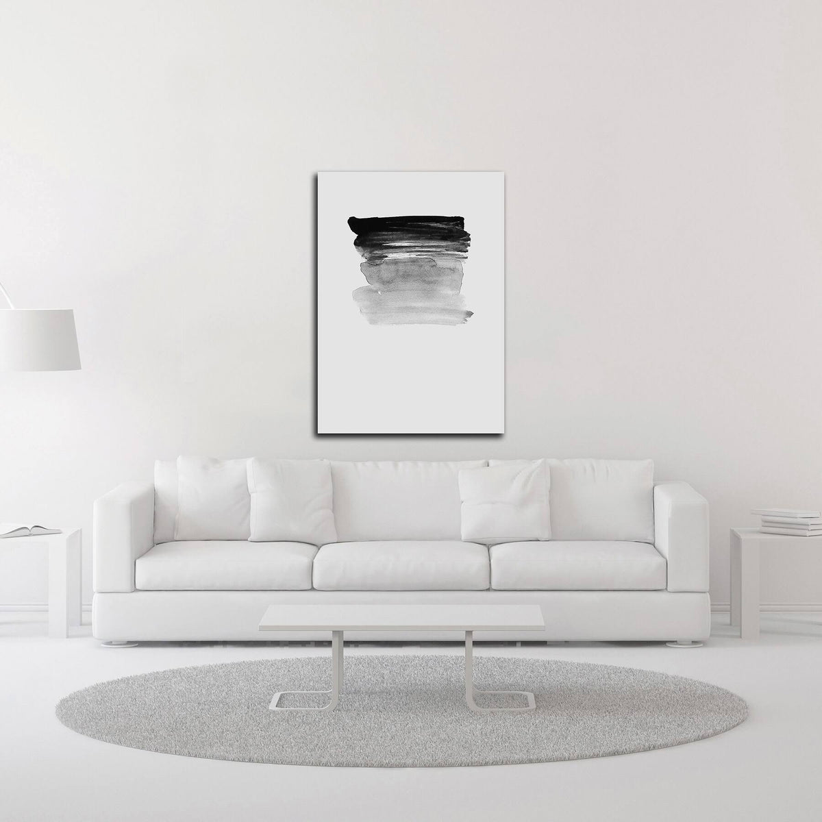 Grey Print on Canvas F19181