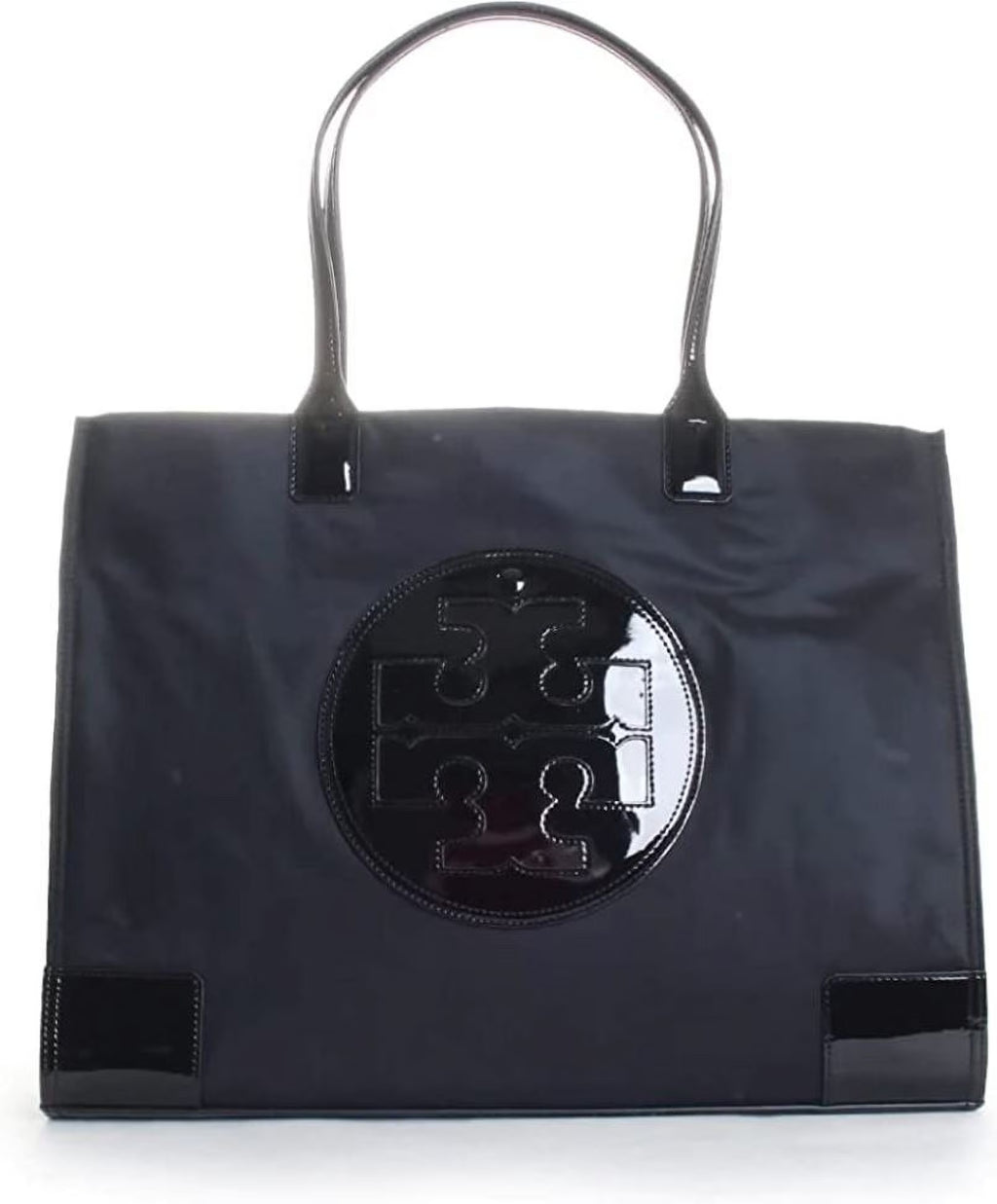 Black Patent Tote Bag O706